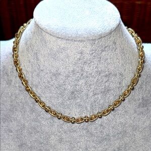 Kiam Family Antique Gold Tone Chain Necklace